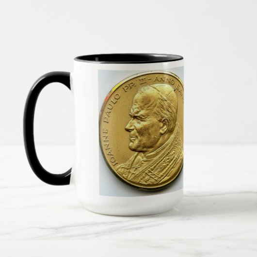 PAPST JOHANNES PAUL II. MÜNZEN TASSE (Links)