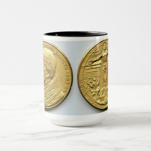 PAPST JOHANNES PAUL II. MÜNZEN TASSE (Zentrum)