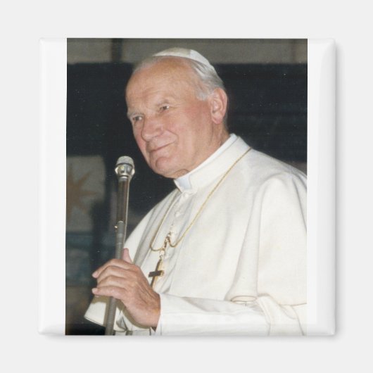 Papst Johannes Paul II Portrait Magnet (Vorne)