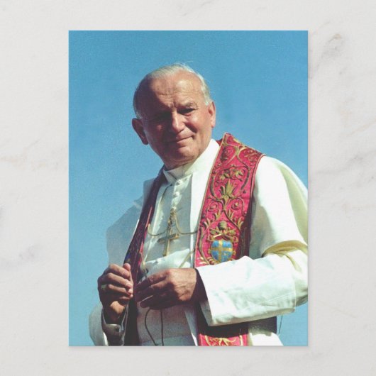 Papst Johannes Paul II Postkarte (Vorderseite)