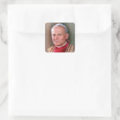 Papst Johannes Paul II Quadratischer Aufkleber (Tasche)