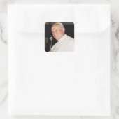 Papst Johannes Paul II Quadratischer Aufkleber (Tasche)