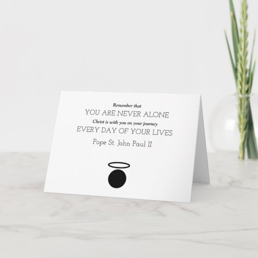 Papst Johannes Paul II Quote Card Karte (Vorderseite)