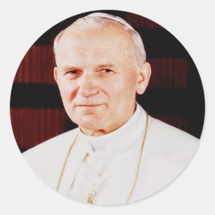 Papst Johannes Paul II. Runder Aufkleber
