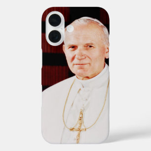 Papst Johannes Paul II. Silver Plakatwand iPhone 16 Hülle