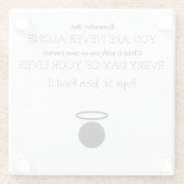 Papst Johannes Paul II Zitat Glass Untersetzer (Rückseite)