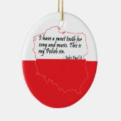 Papst Johannes Paul II Zitat Keramik Ornament (Rechts)