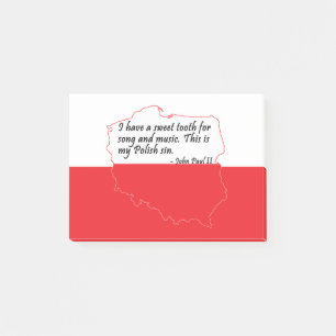 Papst Johannes Paul II Zitat Post-it Klebezettel