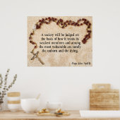 Papst Johannes Paul II Zitat Poster (Küche)