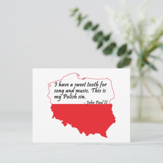 Papst Johannes Paul II Zitat Postkarte (Stehend Vorderseite)