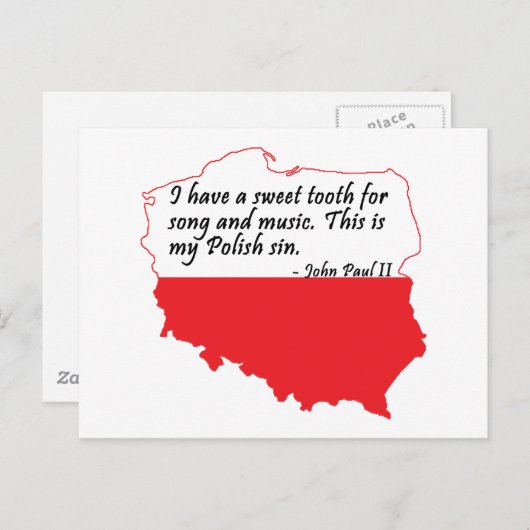 Papst Johannes Paul II Zitat Postkarte (Vorne/Hinten)