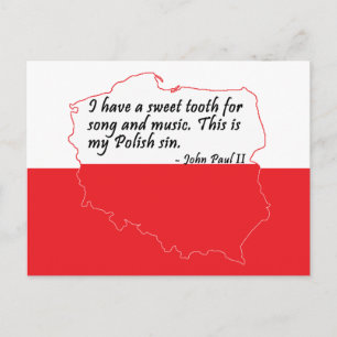 Papst Johannes Paul II Zitat Postkarte