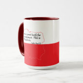 Papst Johannes Paul II Zitat Tasse (Vorderseite Links)