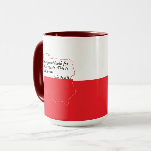 Papst Johannes Paul II. Zitat Tasse (Vorderseite Links)