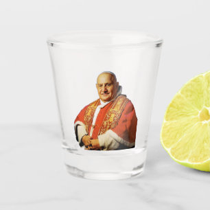 Papst Johannes XXIII Leiter der katholischen Kirch Schnapsglas