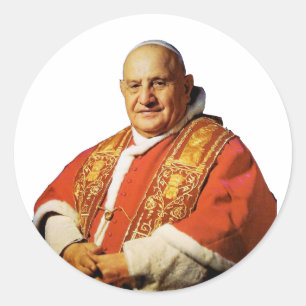 Papst Johannes XXIII. Oberhaupt der katholischen K Runder Aufkleber