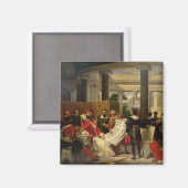 Papst Julius II. bestellt Bramante Magnet (Vorderseite/Rückseite)