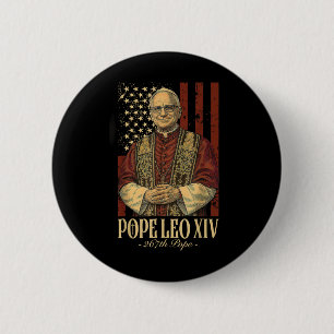 Papst Leo und Amerika - Papst Leo Xiv Button