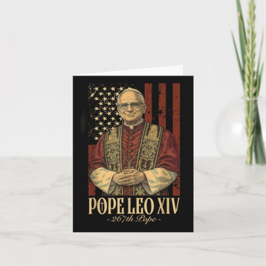 Papst Leo und Amerika - Papst Leo Xiv Karte (Vorderseite)