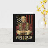Papst Leo und Amerika - Papst Leo Xiv Karte (Gelbe Blume)