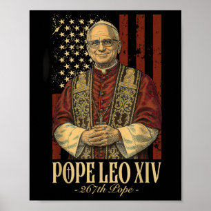 Papst Leo und Amerika - Papst Leo Xiv Poster