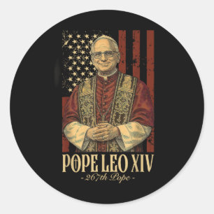 Papst Leo und Amerika - Papst Leo Xiv Runder Aufkleber