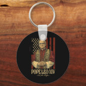 Papst Leo und Amerika - Papst Leo Xiv Schlüsselanhänger (Vorderseite)