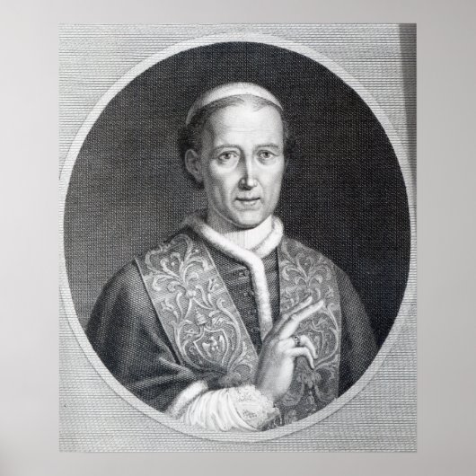 Papst Leo XII., mit Gravur von Raffaele Persichini Poster (Vorne)