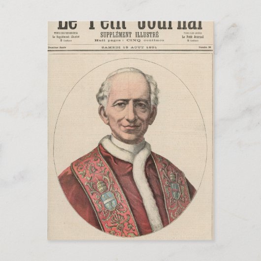 Papst Leo XIII Postkarte (Vorderseite)