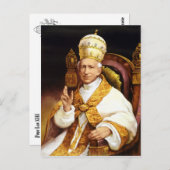 Papst Leo XIII Postkarte (Vorne/Hinten)