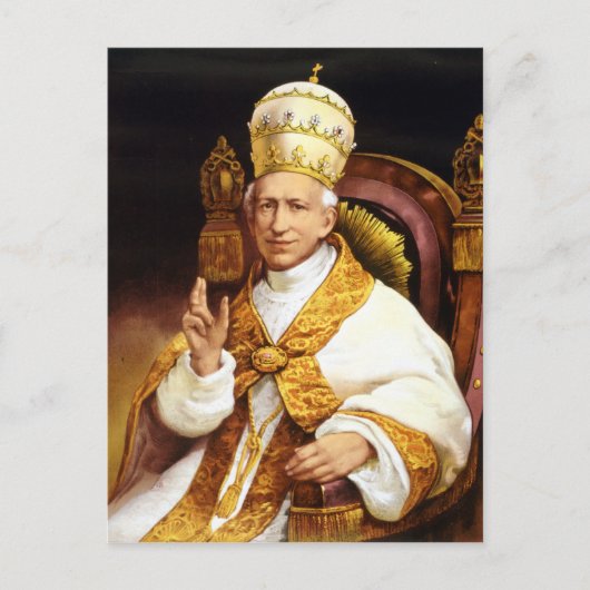 Papst Leo XIII Postkarte (Vorderseite)