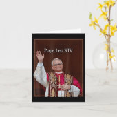 Papst Leo Xiv 0 Karte (Gelbe Blume)