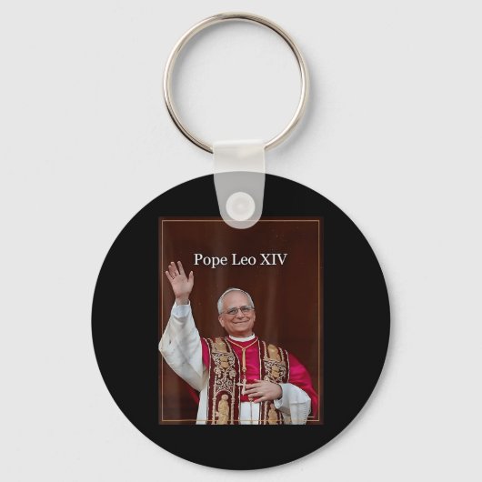 Papst Leo Xiv 0 Schlüsselanhänger (Vorderseite)