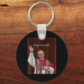 Papst Leo Xiv 0 Schlüsselanhänger (Vorderseite)