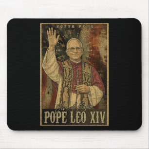 Papst Leo Xiv 14. Erster amerikanischer Papst USA  Mousepad
