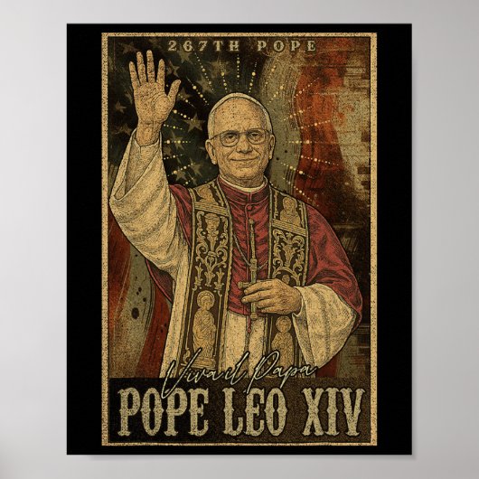 Papst Leo Xiv 14. Erster amerikanischer Papst USA Poster (Vorne)