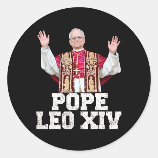 Papst Leo Xiv 1 Runder Aufkleber (Vorderseite)