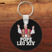 Papst Leo Xiv 1 Schlüsselanhänger (Vorderseite)