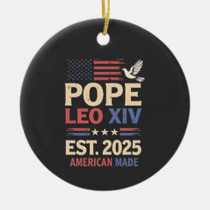 Papst Leo XIV. 2025 4. Juli USA Flag Keramik Ornament