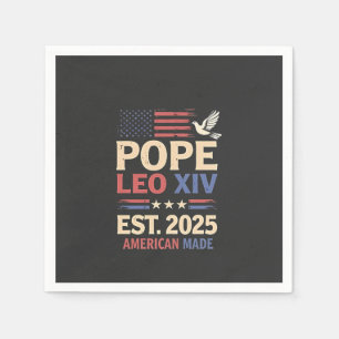 Papst Leo XIV. 2025 4. Juli USA Flag Serviette