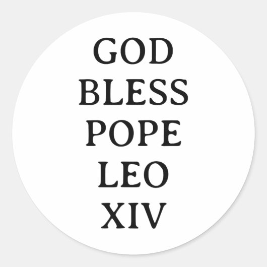Papst Leo Xiv 3 Runder Aufkleber (Vorderseite)