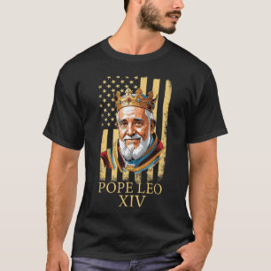 Papst Leo Xiv, Amerikanische Flagge 2025 Vatikan L T-Shirt
