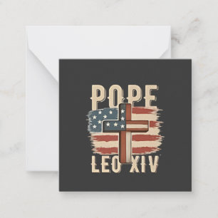 Papst Leo XIV Christliche Kirche Da Papst USA-Flag Mitteilungskarte