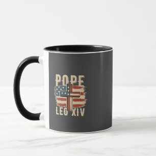 Papst Leo XIV Christliche Kirche Da Papst USA-Flag Tasse