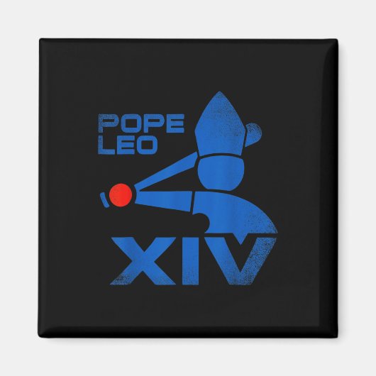 Papst Leo Xiv Da Pope Leo 14 Baseball Magnet (Vorne)