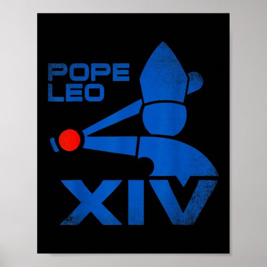Papst Leo Xiv Da Pope Leo 14 Baseball Poster (Vorne)