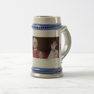 Papst Leo XIV., der erste amerikanische Papst Bierglas