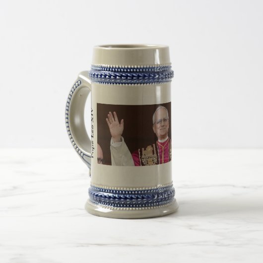 Papst Leo XIV., der erste amerikanische Papst Bierglas (Vorderseite Links)