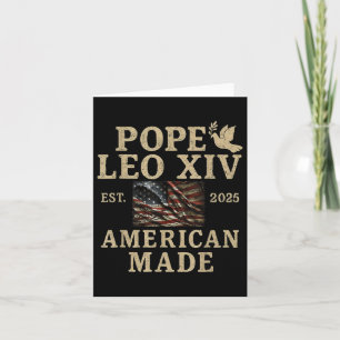 Papst Leo Xiv Est 2025 Amerikanischer Made Karte