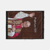 Papst Leo Xiv Fleecedecke (Vorderseite (Horizontal))